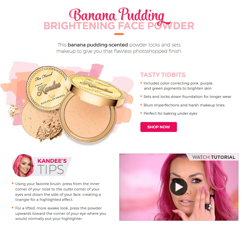 Ulta Too Faced Kandee Johnson Promo Email 2